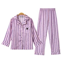 

OEM ODM Good Quality Kids Sleeping Clothing Girls Lounge Wear Star Pattern Striped Nighty Pajamas