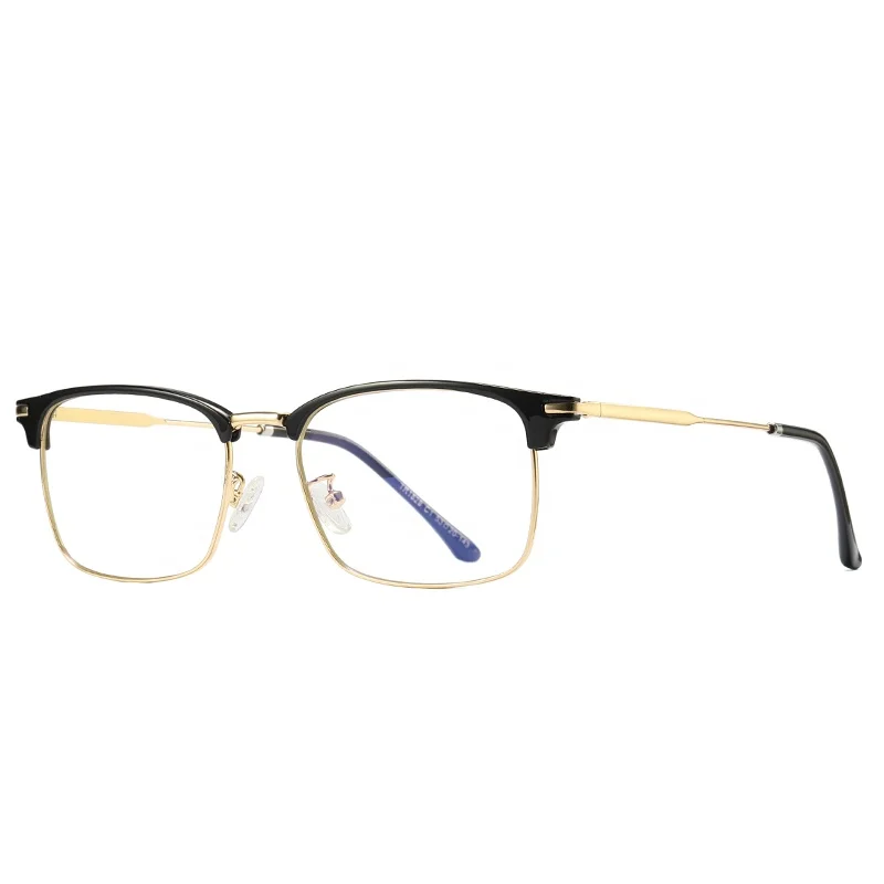 

high quality TR90 metal Semi Rimless Frames anti blue light eyeglasses custom blue light blocking glasses, Same as photo