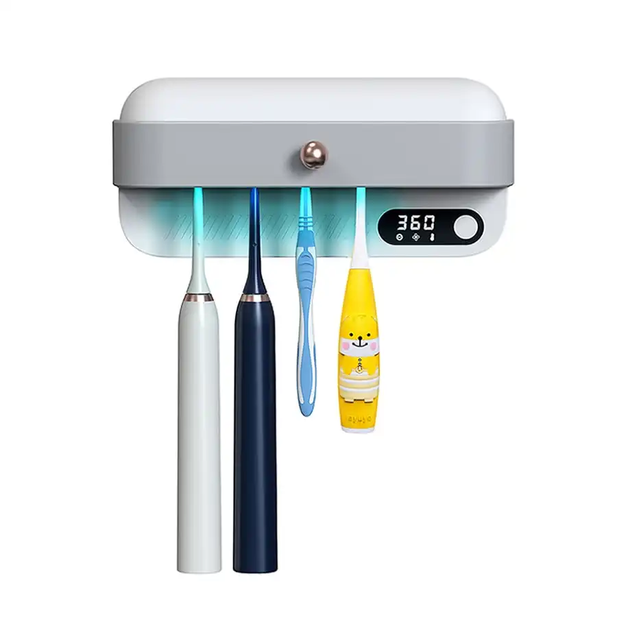 

Vansu Electronic Tooth Brush Sterilizer Mini Sanitizing Toothbrush Holder With Self Adhesive 3 Holes