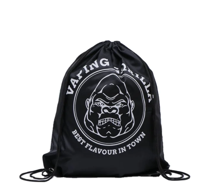 

shopping bag foldable polyester drawstring backpack tote shopping bags with custom logos foldable polyester fabric bags, Customized