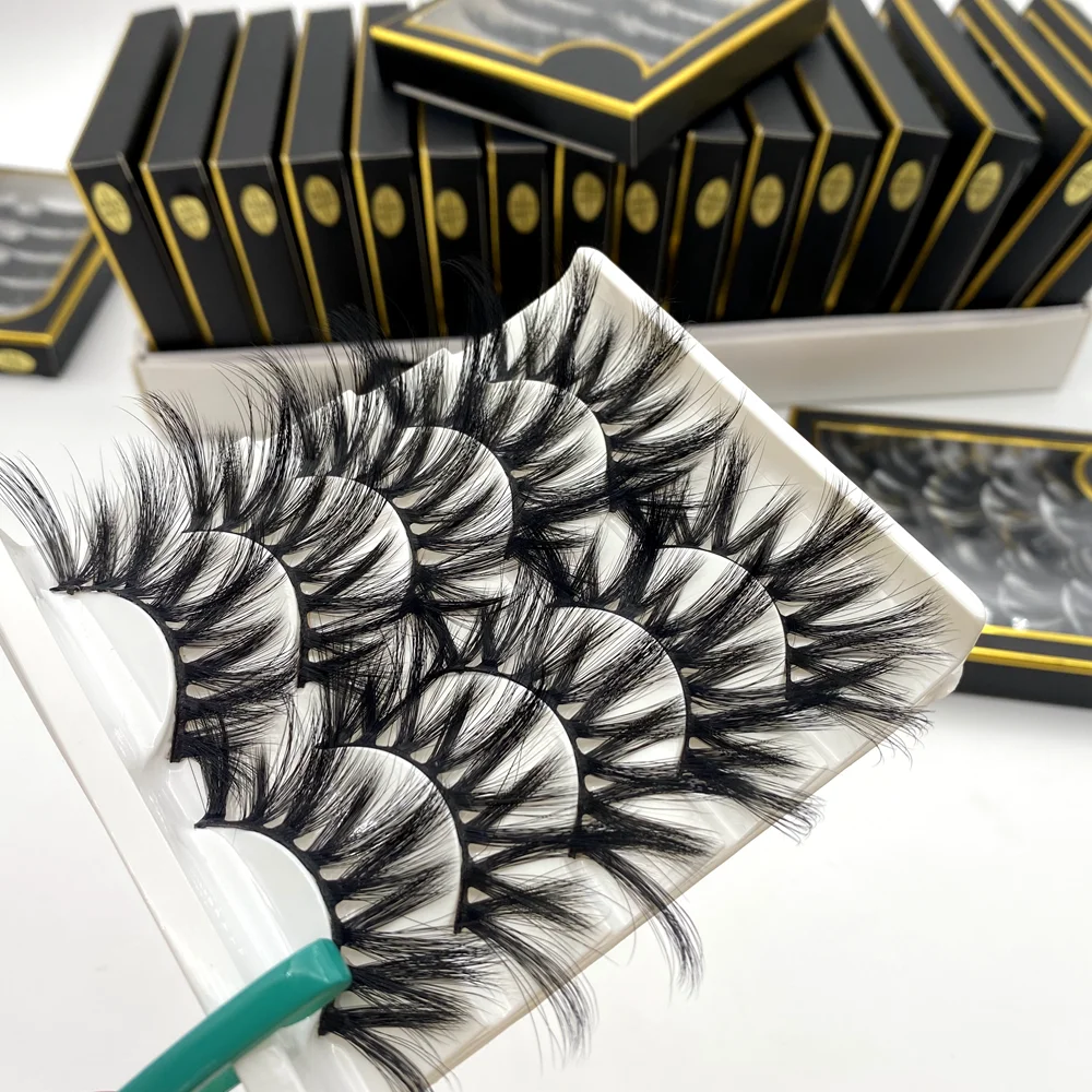 

Factory Directly False Eyelashes Lashes3d Wholesale Vendor 25mm Faux Mink fur Eye Lashes With 5Pair Lashbox, Natural black mink eyelashes