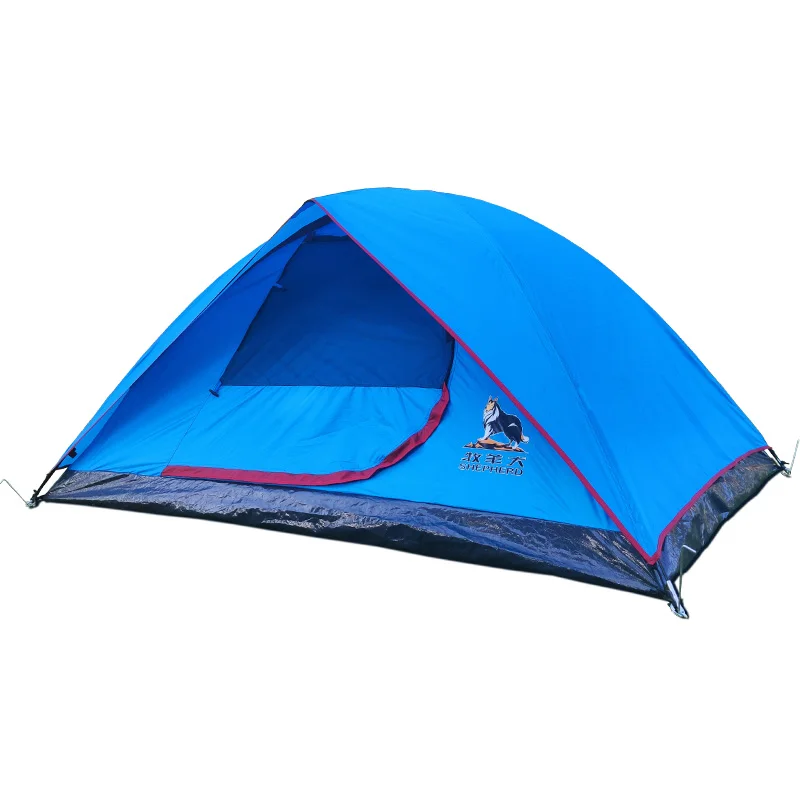 

1-2 Person High Quality Outdoor Camping Tent, Dark blue/white gray