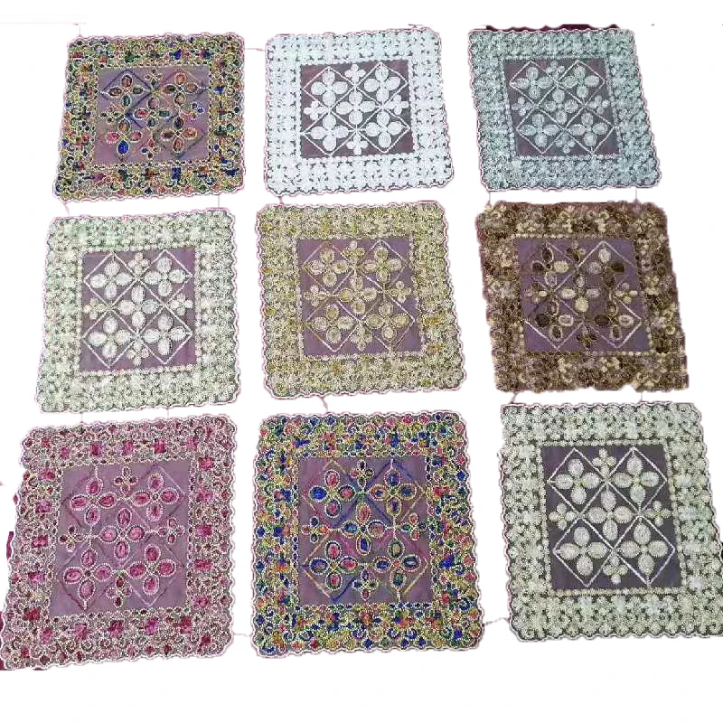 

China Manufacturer wholesale Computer embroidery placemats Environmental Surface Restaurant placemat table dish mat