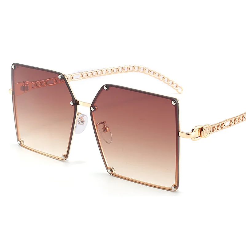 

Newest Hot Selling Fashion Metal Large Square Frame Hollow Legs Trendy Sunglasses Shading Frame Glasses For Women and Men, As the picture shows