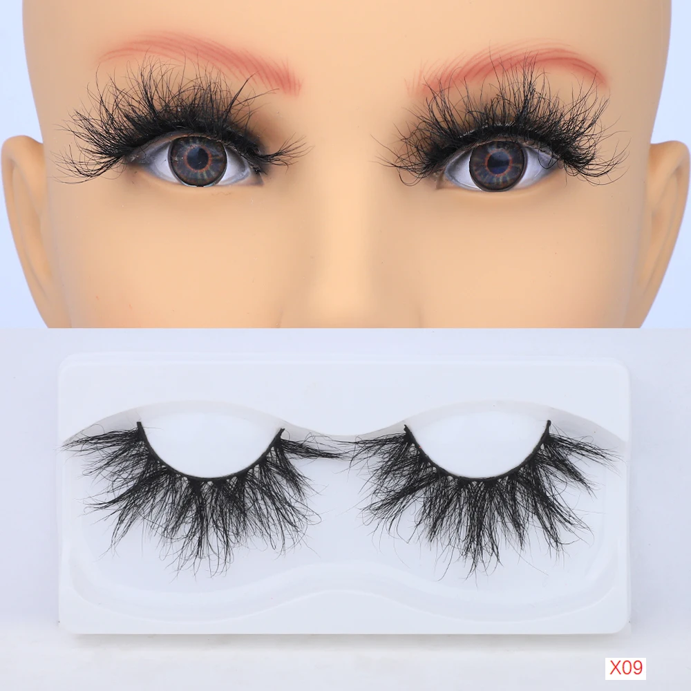 

2021 new arrivals real 100% mink wispy eyelashes private label custom eyelash packaging lash box, Black