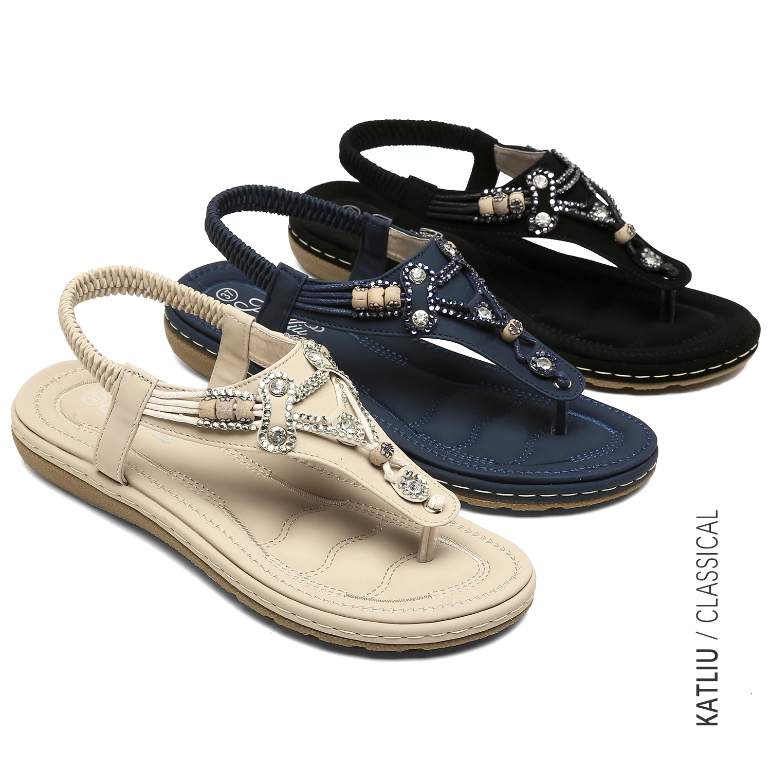 

Summer Platform Beach Sandales Femme Casual Sandal Woman Flat Flip Flops, 3 colors