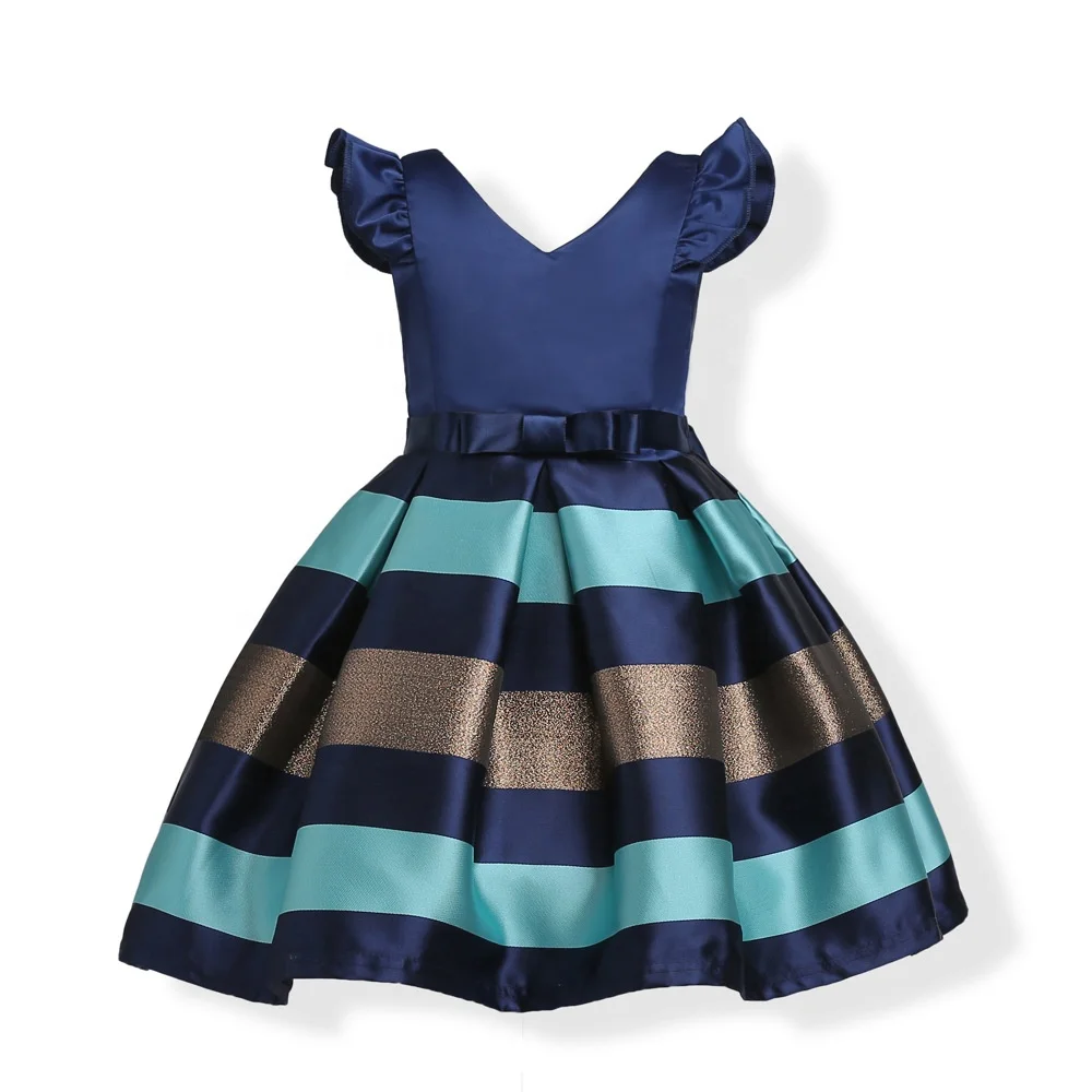 

wholesale top quality popular new design boutique kids wear party baby girls dresses, Dark blue,pink,rose madder
