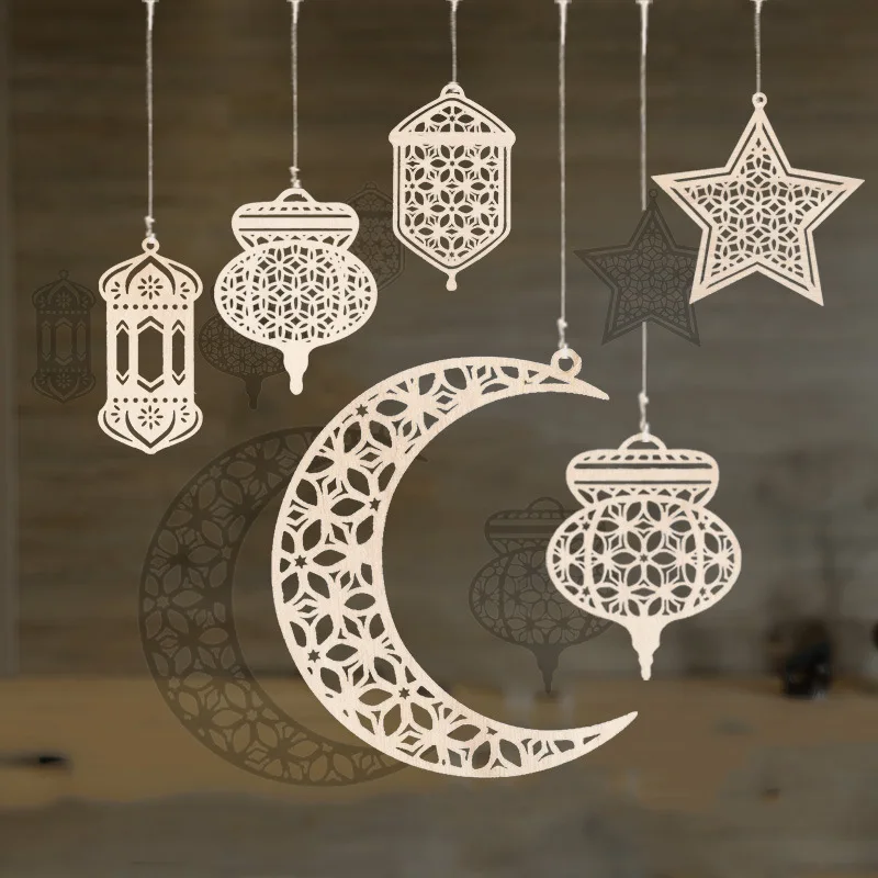 

middle east eid wood decorative Islamic decorative hanging ornaments hanging ramadan decorations