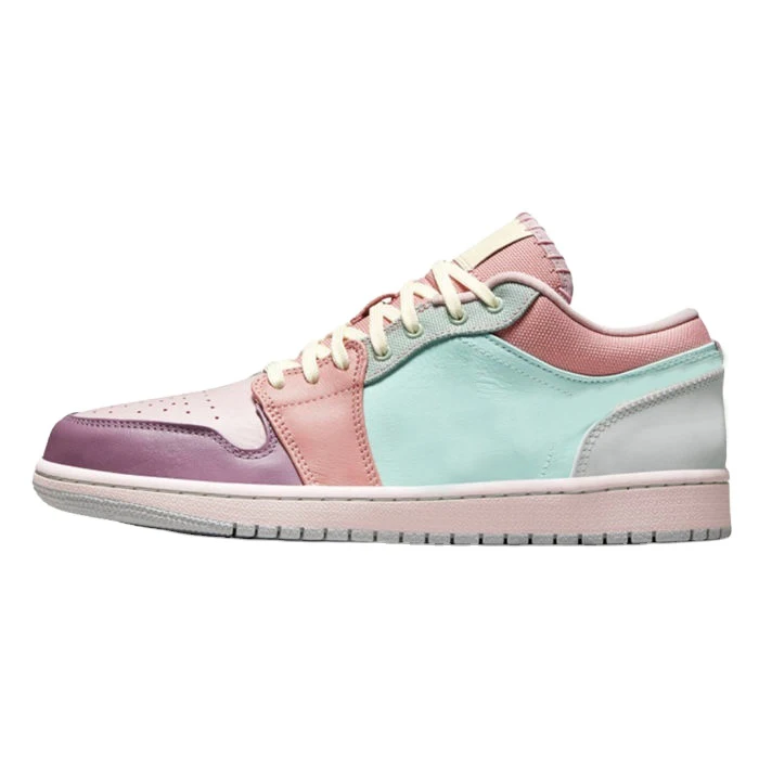 

Original shoebox 1:1 low retro 1 low top color stitching pink green macarone women's casual shoes sports shoes, Picture