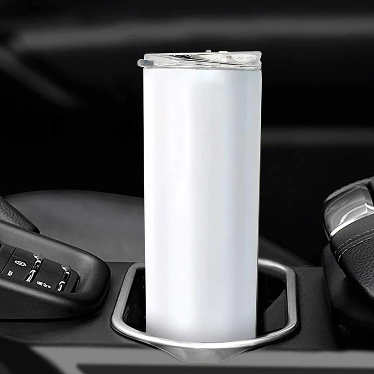 20oz Wholesale Hogg Slim Coffee Cup In Bulk Stainless Steel White