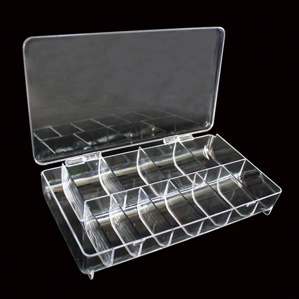 

21863 11space nail tip storage box hot selling findings storage organizer