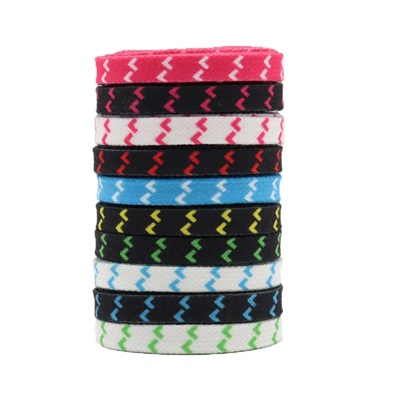 

Sublimation Flat polyester cotton trend arrow design diameter 0.8 Multi Colors Manufacturer Hot Sale Shoelaces, Customized