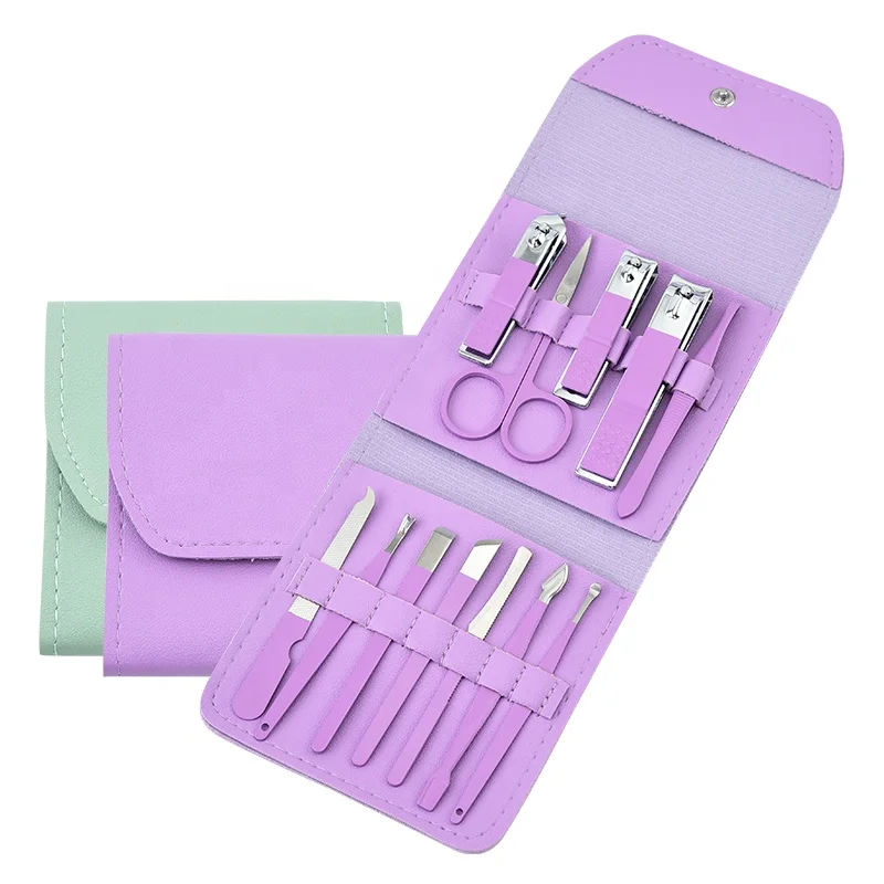 

12-Piece Manicure Set for Women Men Nail Clippers Stainless Steel Manicure Kit - Portable Travel Grooming Kit