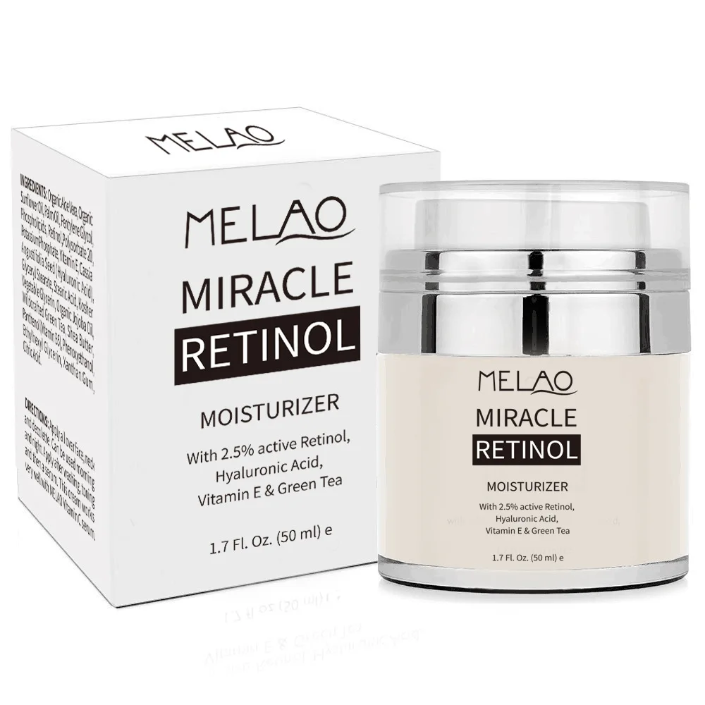 

MELAO Retinol Moisturizer Face Cream Korea Vitamin A Anti Aging Formula Reduces Wrinkles Fine Lines Best Day and Night Cream