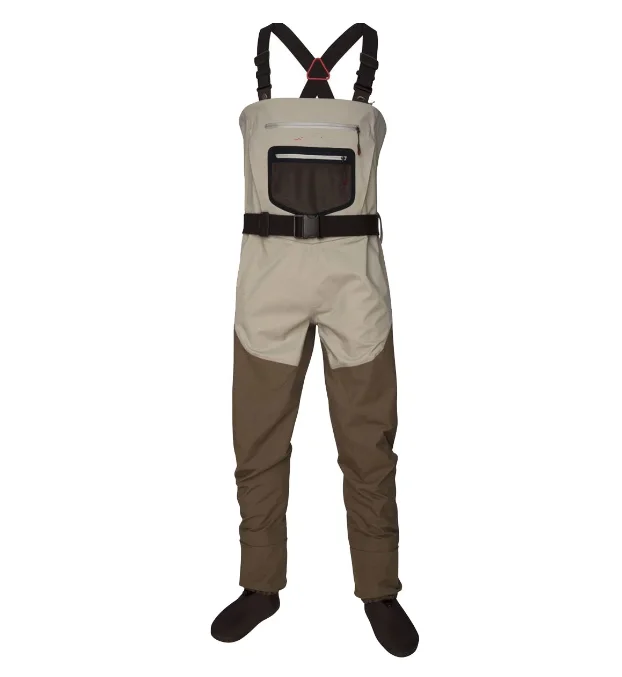 

High quality 3 layer zipper chest waders waterproof and breathable stockingfoot wader for fly fishing, Customzied color