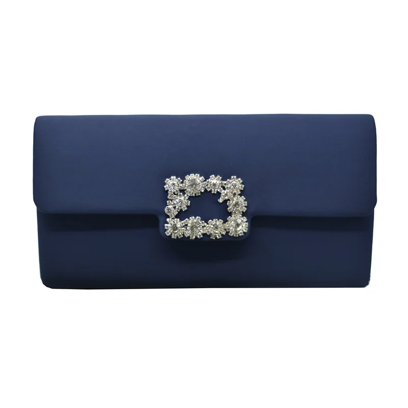 

New ladies party nightclub handbags all-match diagonal banquet bag small fragrance simple square buckle diamond clutch