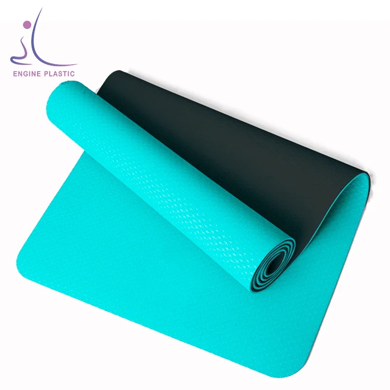 

Toplus Supplier Cheap Price Eco Friendly TPE material 6mm Thick Double Layer Yoga Mats