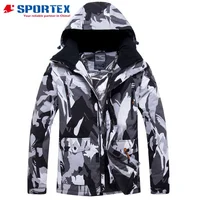 

Wholesale waterproof allover print ski jacket, mens ski wear, ski clothes for men