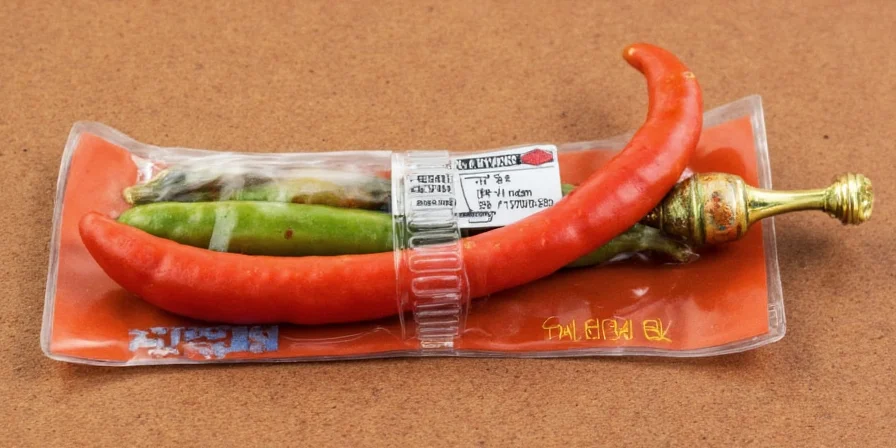 Close-up of Thai peppers showing texture and color variations