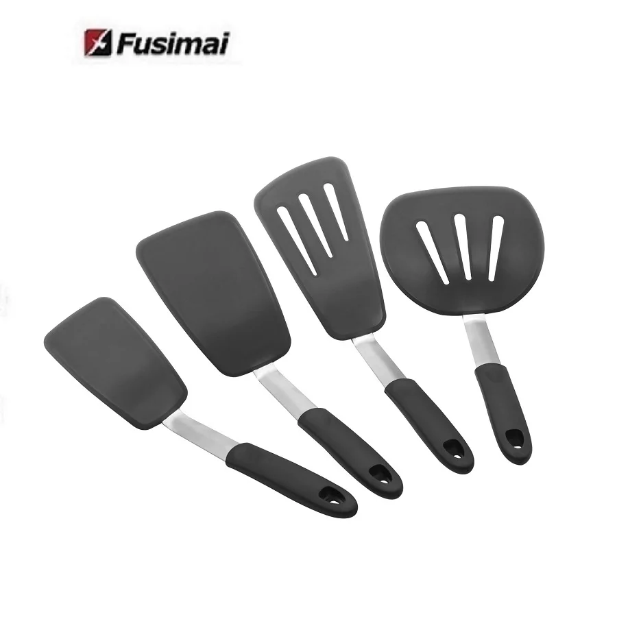 

Fusimai Turner Spatula Amazon Steak Shovel Kit Western-style Elastic Silica Gel Frying Spade, Customized color