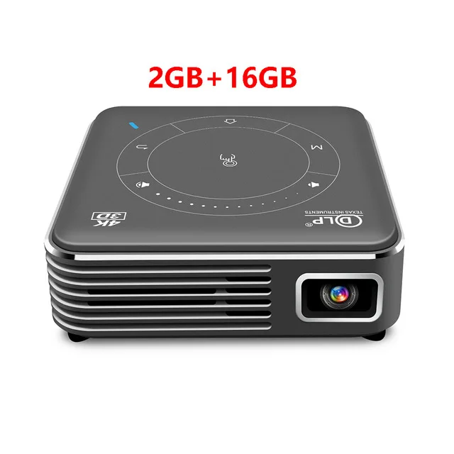 

FREE SHIPPING DLP P11 4K projector Android 9.0 gray mini portable LED projector 5G wifi 3D Home cinema proyector, Grey