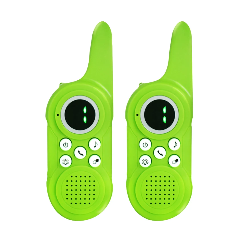 

Popular Toy 0.5W 5 KM Long Range Green Mini Rechargeable 22 Channel 2 Way Kids Walkie Talkies
