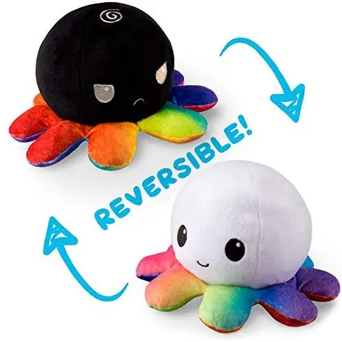 double sided octopus soft toy