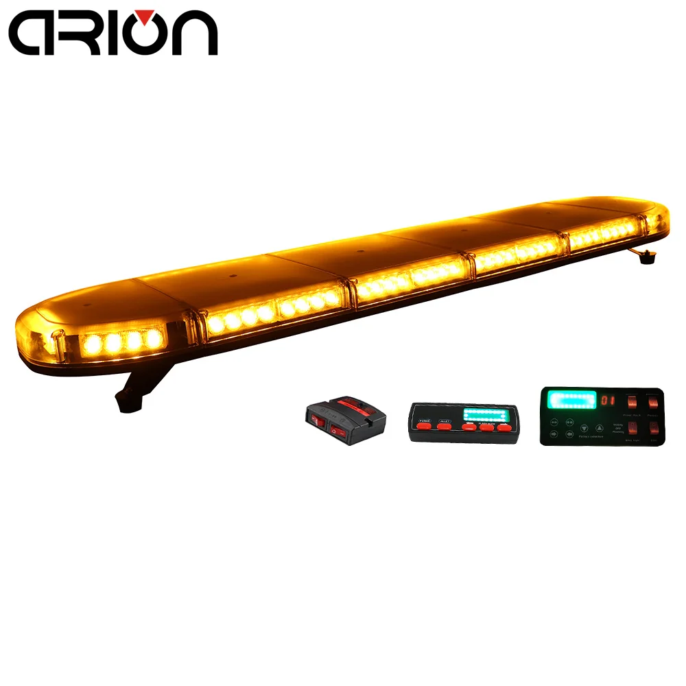 Factory price 50 inch police used 88 led warning light strong Aluminium Alloy Red blue led light bar