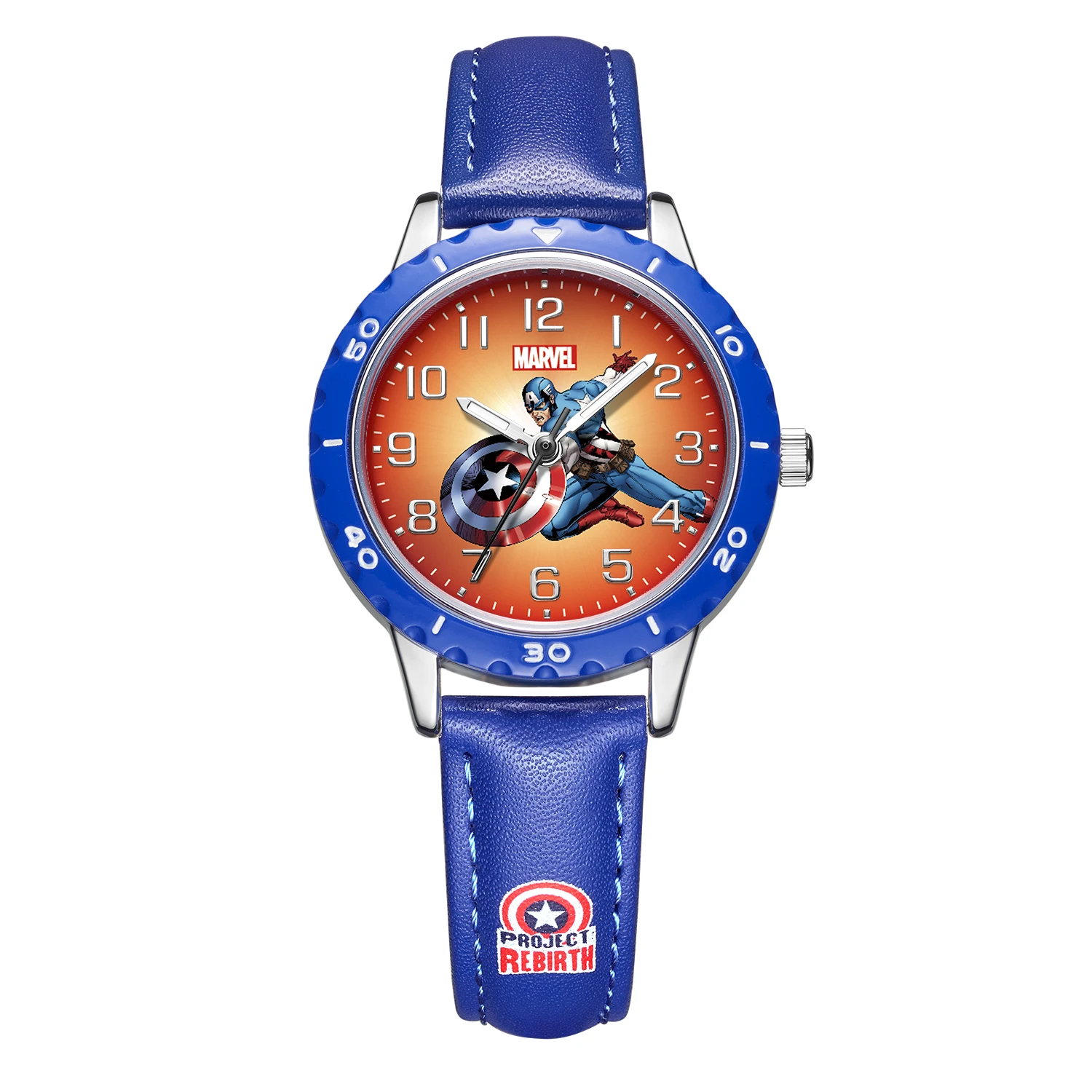 

Fama Licensed Factories Boy's Children Watch with Official Captain America Character