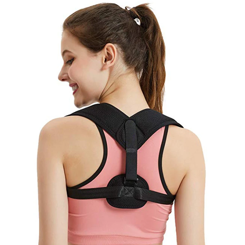 

Wholesale Upper Back Support Correction Band Clavicle Support Back Straightener Shoulder Brace Posture Corrector, Black