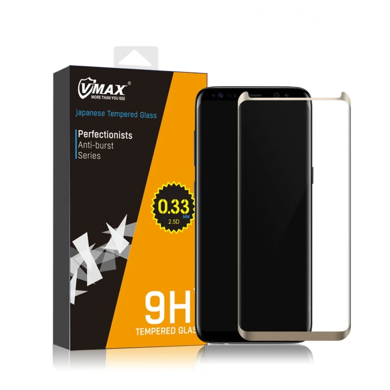 

Factory Price 0.33mm Hardness Tempered Glass liquid nano screen protector for Samsung galaxy S8(Glass Shield)