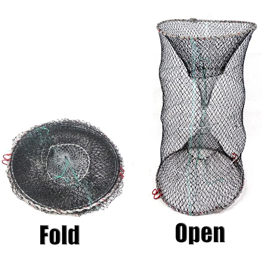 

fishing cast nets china fish crab trap network cages shrimp nylon netting Automatic Fishing Cage Foldable Trap Cast Net Folding, Picture