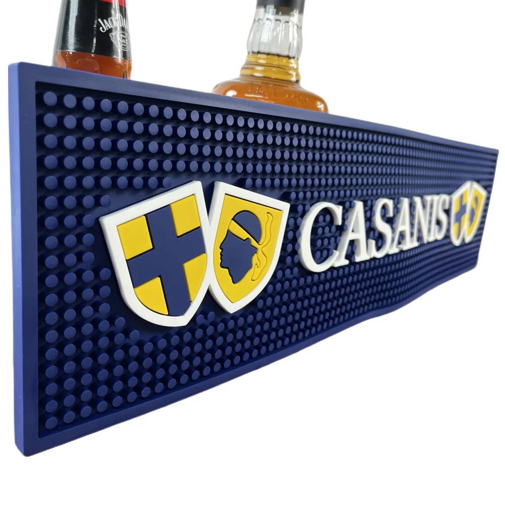 

OEM Logo Soft PVC Rubber Beer Mats Custom Bar Spill Mat Bar Mats Bar Accessories For Party Tools