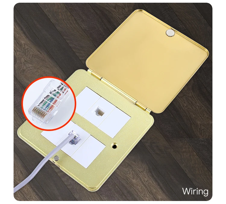 Standard multi module RJ45 network open floor socket