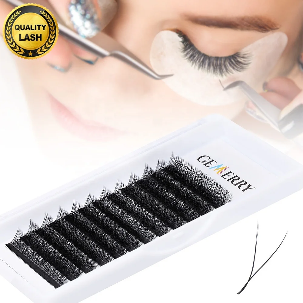 

Y Lash Extensions C Curl .07mm 9mm Mix Tray Premade Volume 2D Fans Eyelash Extension YY Type Wispies Soft Eye Lashes, Natural black