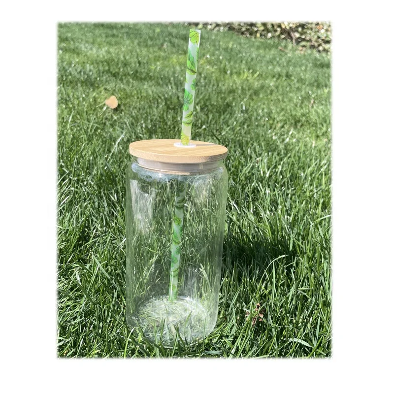 

wholesale coconut leaf Reusable marble printing drinking sunflower PP Hard plastic leave straws for tumblers, As pictures