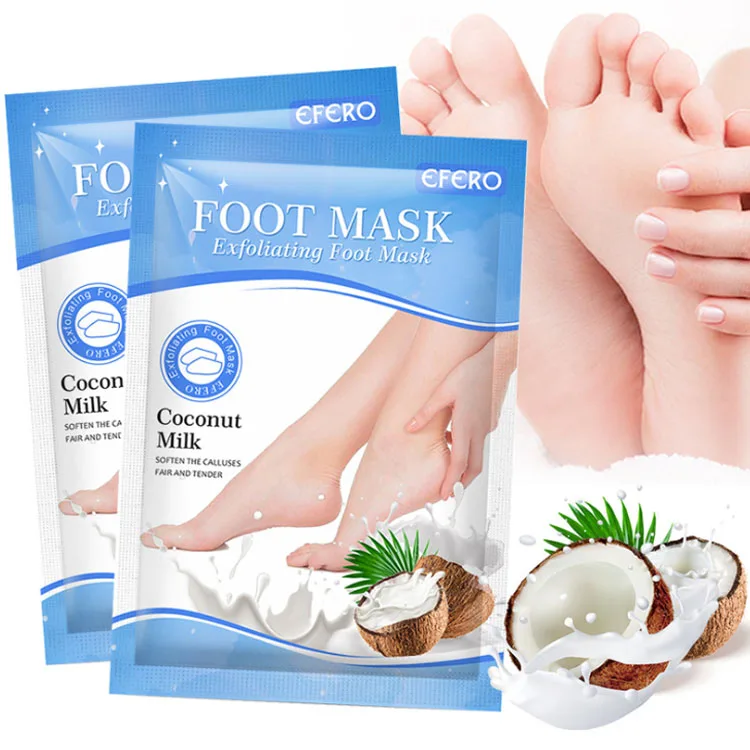 

Wholesales Moisturizing Exfoliating Coconut milk Foot Mask