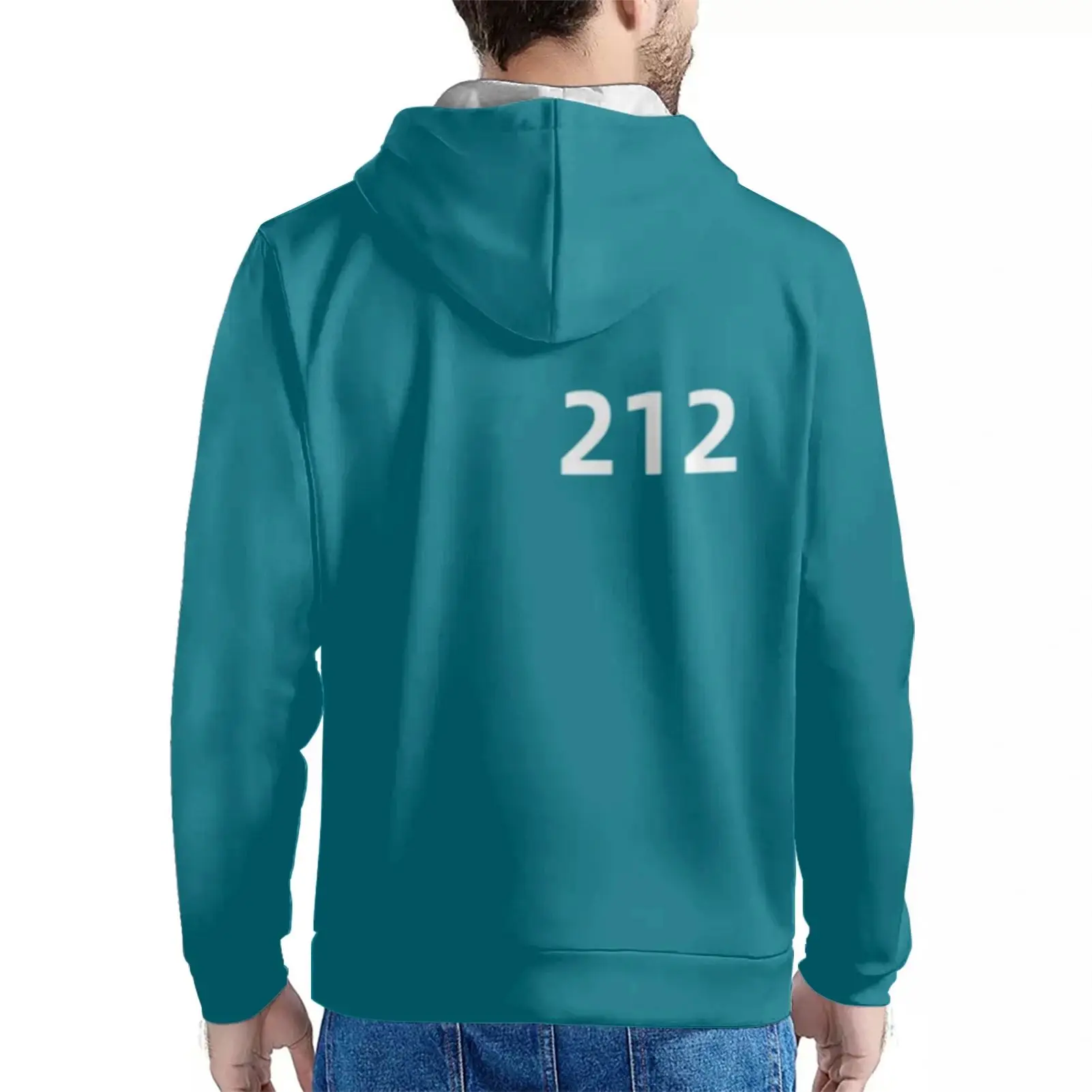 

Custom Fitness High Vis Hoodie Squid Game Men Zip Up Hoodies, Red