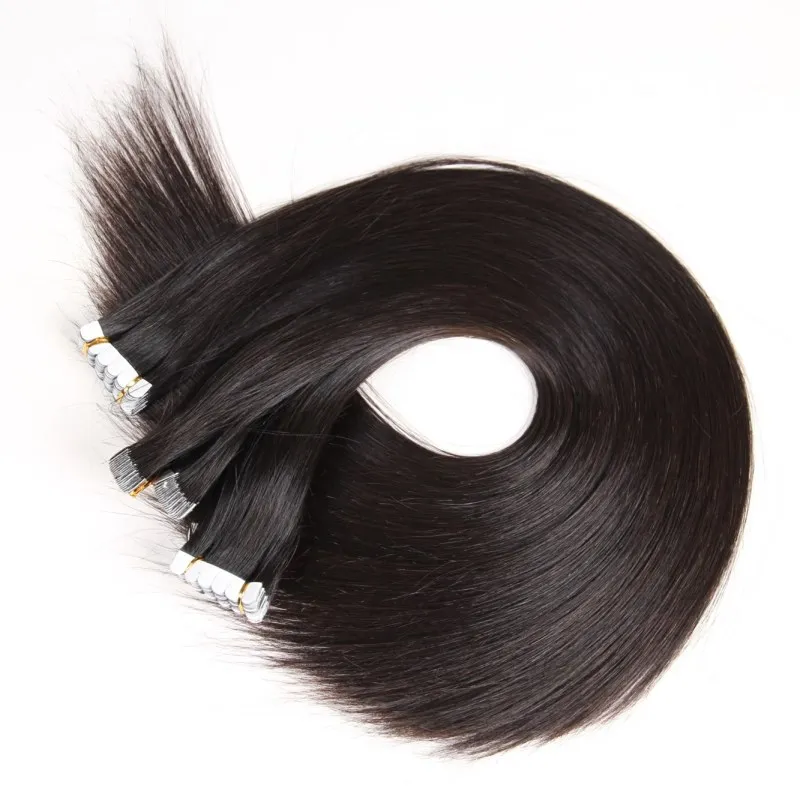 

Large Stock Top Quality Virgin Hair 100% Remy Human Double Drawn Tape Hair Extensions