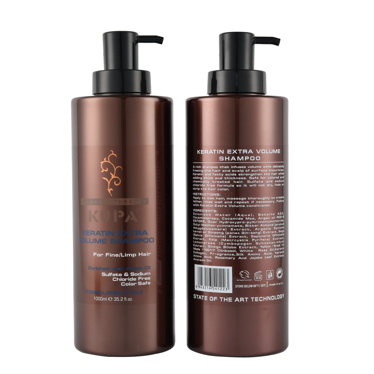 

Kupa Private Label Refreshing Shampoo For Hair Salon Keratin Extra Volume Shampoo