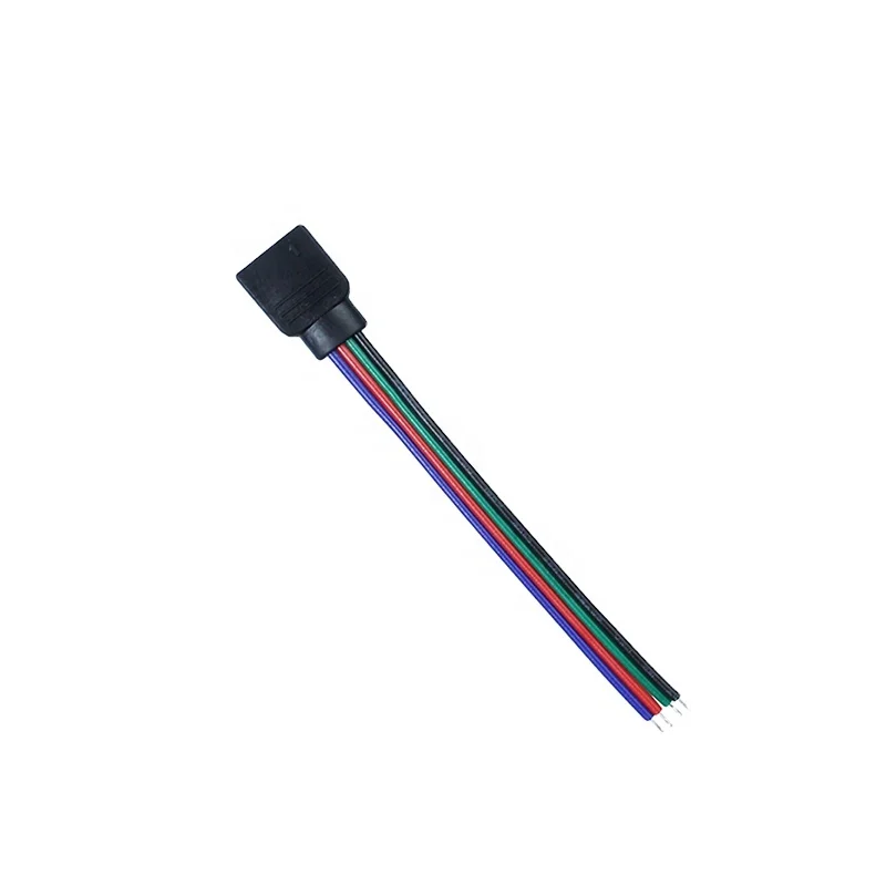 4pin PCB board connector LED RGB Light Strips 4 pin Female Connector Wire Cable For SMD 5050/3528 RGB LED Strip