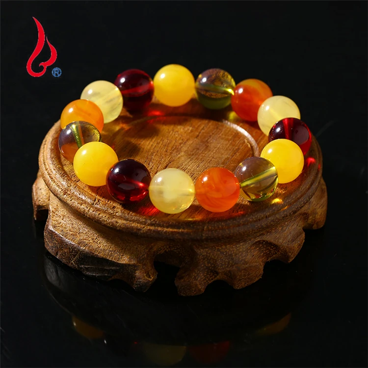 
Lan Guang Jewelry Natural Lava Stone Energy Colorful Buddha Beads Bracelet Wholesale 