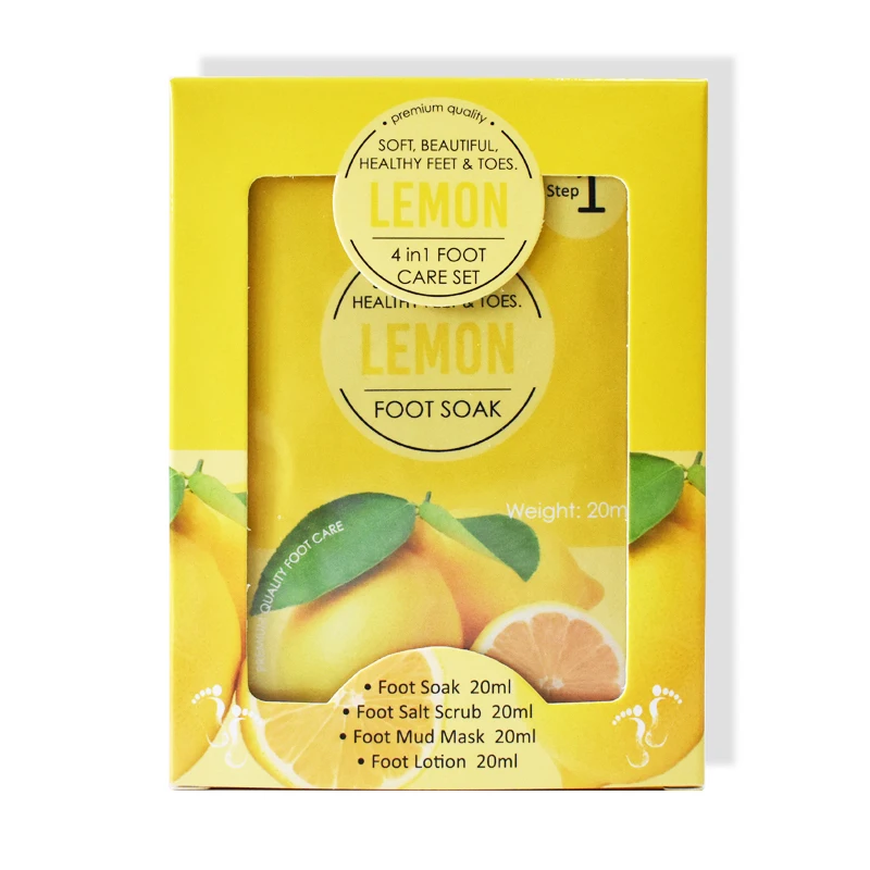

Lemon Lovers Paradise Crystal Mud Sea Salt Mud Foot Cream Luxurious Foot Care Set Box Available in Seconds