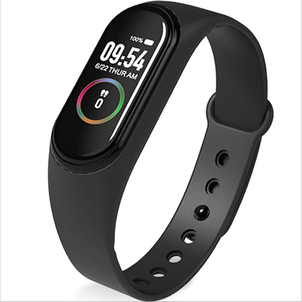 

M4 Color Screen Smart Wristband Heart Rate Monitor Fitness Activity Tracker No Camera IP67 Silica Gel ANDROID,IOS Automatic < 2"