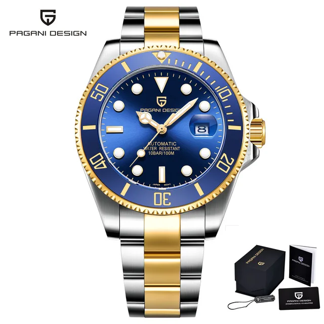 

PAGANI DESIGN PD-1639 Luxury Men Automatic Mechanical Watches 316LStainless Steel Sapphire Waterproof Watch relogio masculino