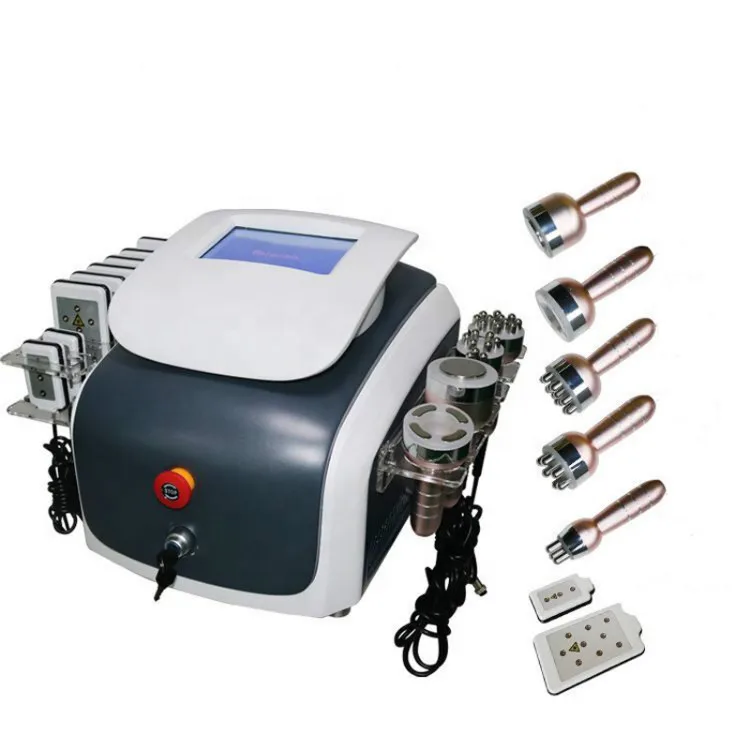 

New Professional 6 In 1 Vacuum Liposuction Ultrasonic Slimming 40K Cavitation Face Body Massage