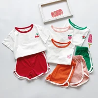 

Factory Wholesale Cheap RTS Baby Girls' Clothing Sets Children Summer Clothes Sports Suits Unisex Kids Sweat Suits