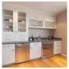 Chinese factory Compact White Kitchen Cabinet Design with Excellent Technique
