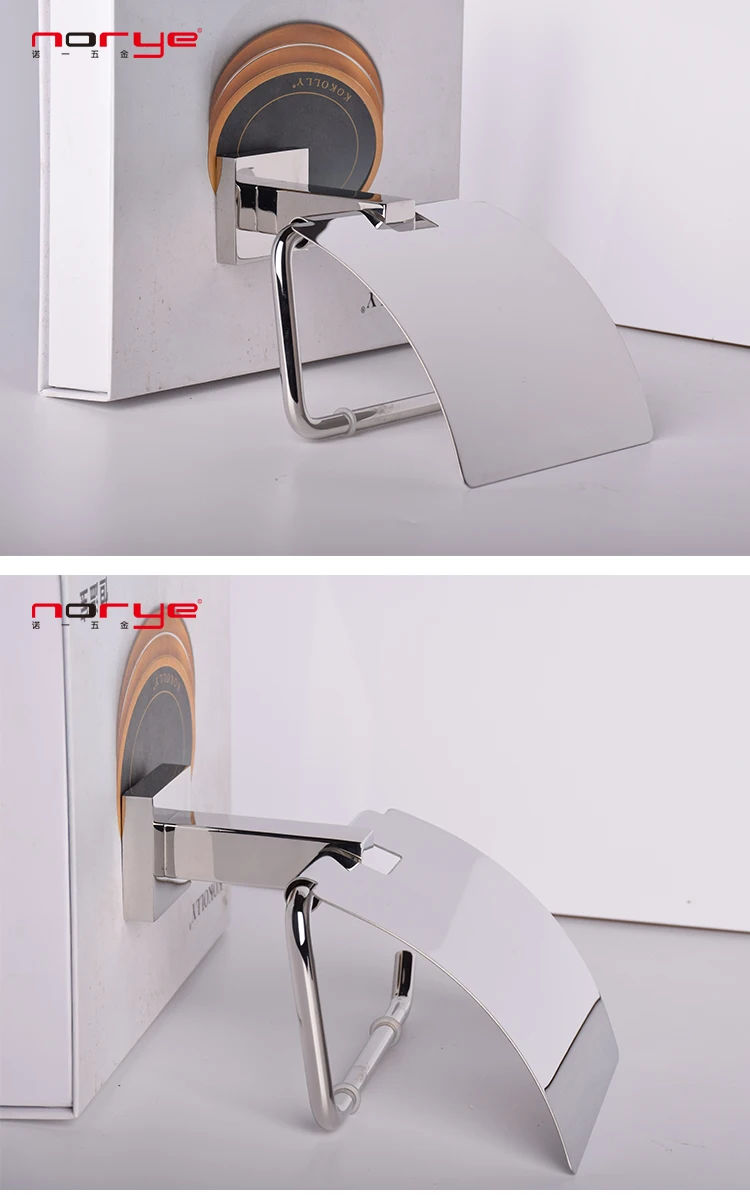 Norye Washroom Accessories Toilet Paper Holder Stainless Steel 304 for Hotel Hospital