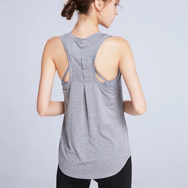 

Ladies Fitness Tank Top Gym Loose Workout Tank Tops
